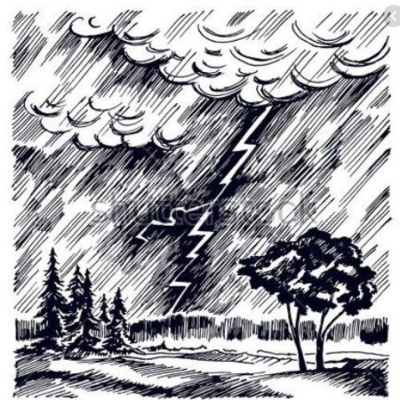 Гроза раскраска для детей