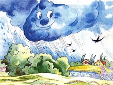 Рисование с детьми осенний дождь