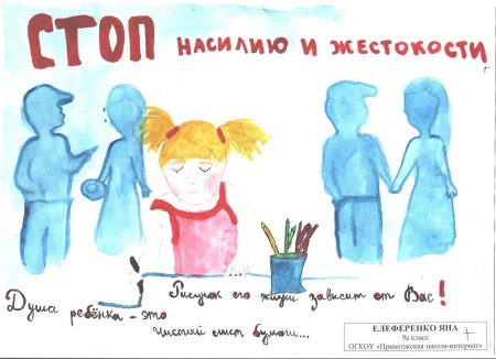 Рисунок на тему дети против насилия