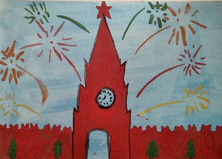 Салют Победы рисунок