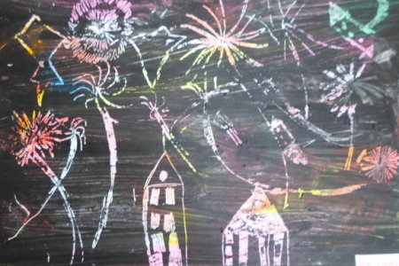 Рисование салют над Невой