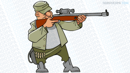 Охотник рисунок карандашом