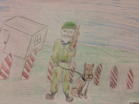 Рисунки пограничников детские