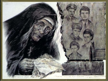 Бабушка рисунок карандашом