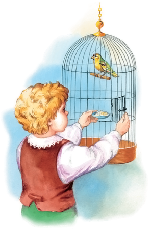 Птица в клетке эскиз