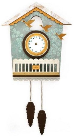 Настенные часы с кукушкой вектор