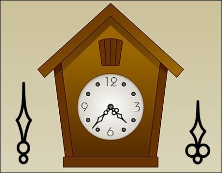 Мультяшные домики с часами