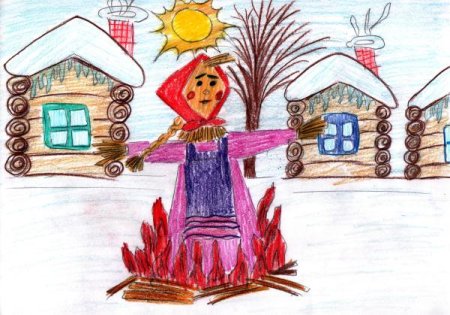 Рисунок на тему Масленица 5 класс