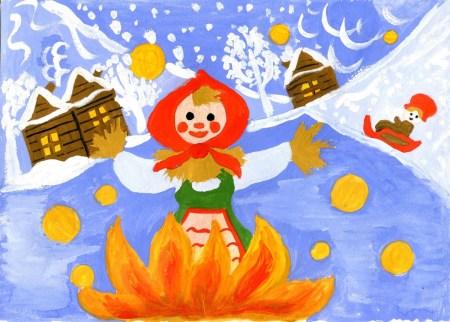 Проводы зимы рисунок