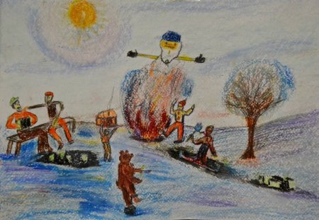Масленица рисунок для детей