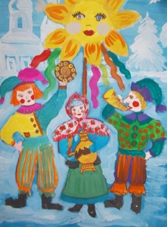 Масленица рисунок