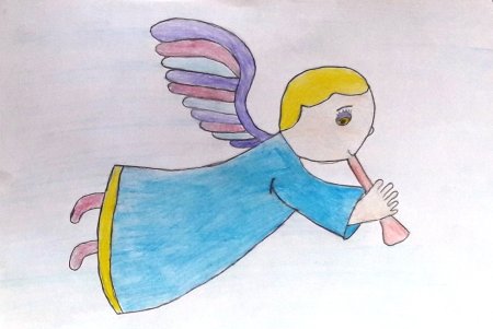 Рисуем ангела с детьми