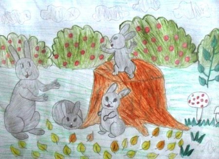 Соколов Микитов Листопадничек иллюстрация зайца