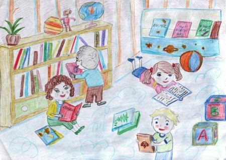 Детские рисунки на тему школа