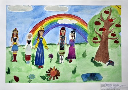 Народы России детские рисунки