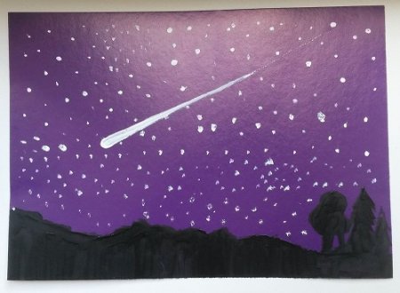 Рисование с детьми звездное небо