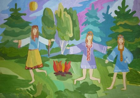 Иван Купала детские рисунки