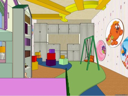 Комнаты детского сада иллюстрация