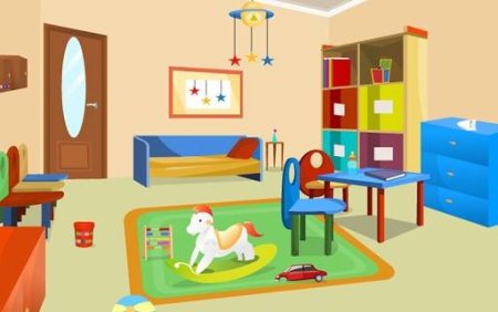 Комнаты детского сада иллюстрация