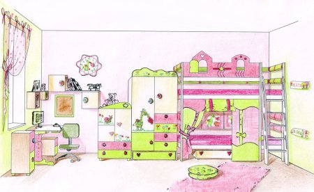 Изображение гостиной для детей