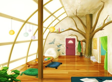 Комната с мебелью мультяшная