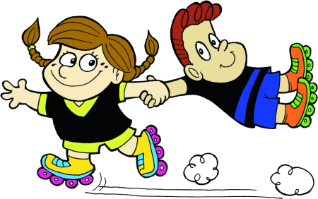 Кататься на роликах мультяшная