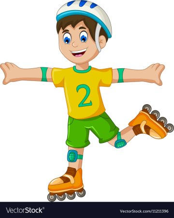 Мальчик катается на роликах