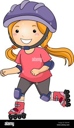 Дети на роликах вектор