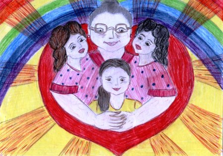 Рисунок семьи детский
