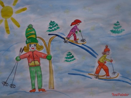 Детские рисунки на спортивную тему