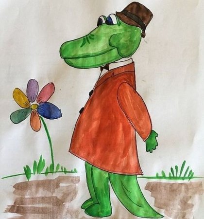 Чебурашка и крокодил Гена Шапокляк раскраска