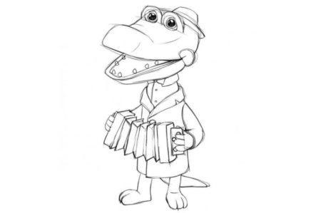 Чебурашка и крокодил Гена раскраски для детей