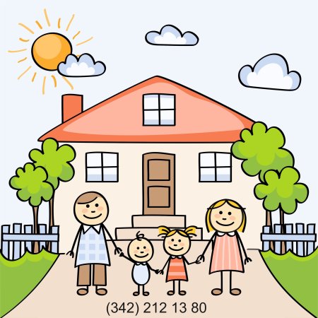 Счастливая семья рисунок