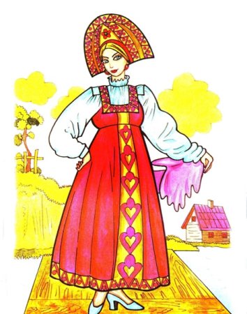 Русский народный костюм рисунок