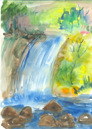 Детские рисунки водопада