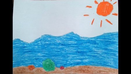 Морское дно рисунок красками