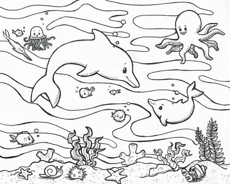 Рисование для детей подводный мир