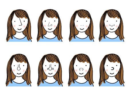 Нос на белом фоне