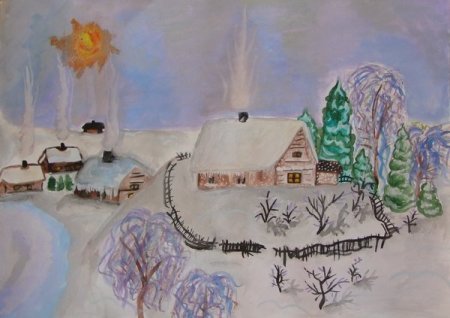 Рисование волшебница зима