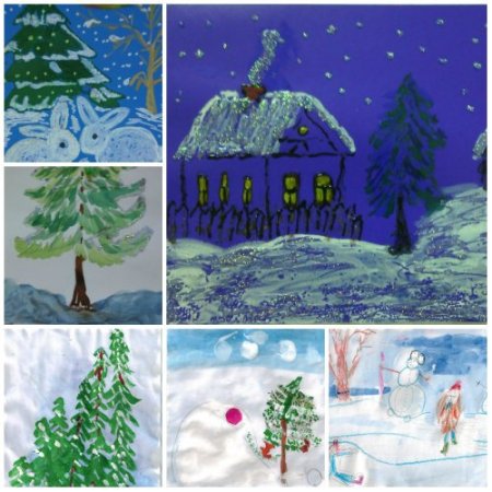 Конкурс рисунков зима волшебница