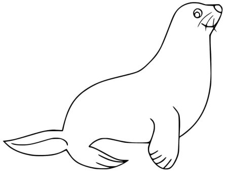 Трафарет тюлень для детей