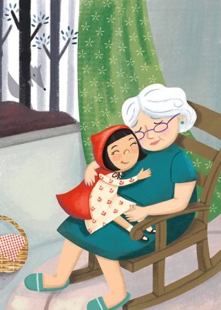 Рисунок бабушки и внука
