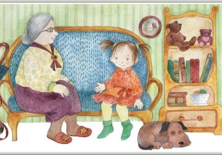 Бабушка и внучата