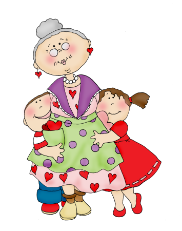 Бабушки и внуков иллюстрация