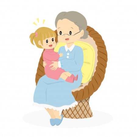 Много бабушек и дедушек