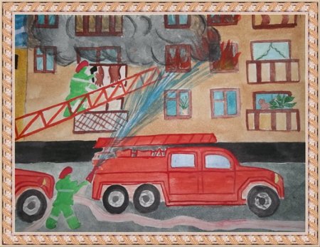 Рисунок ко Дню пожарного