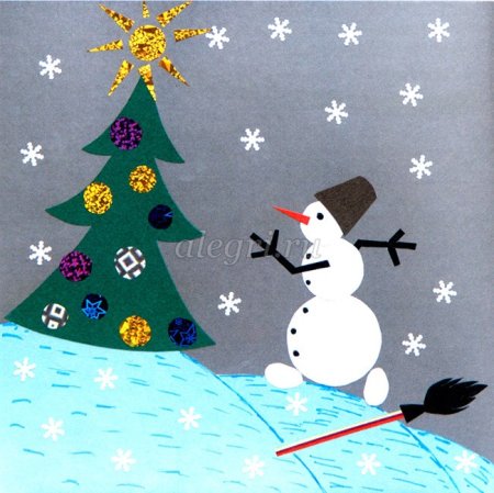 Новогодние аппликации для детей