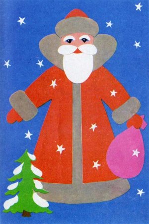 Аппликации "дед Мороз"