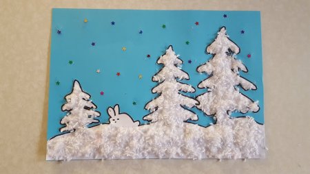 Аппликация на тему зима