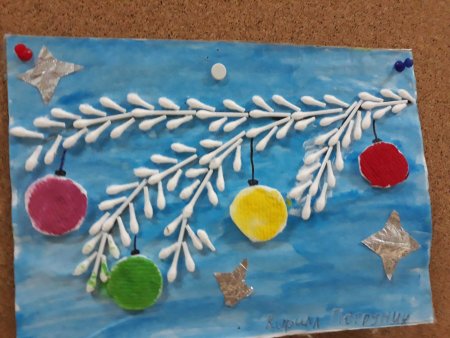 Аппликация на тему зима